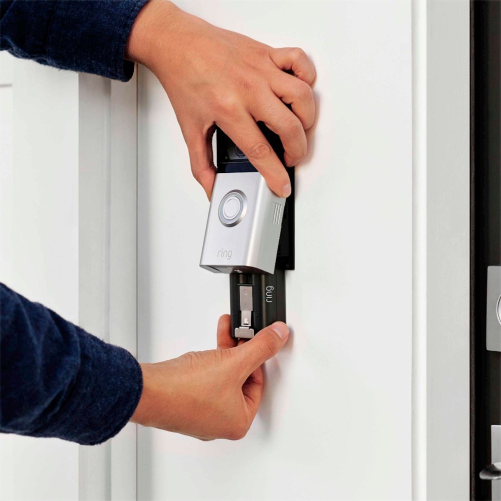 Ring Video Doorbell 4 Smart WIFI Video Doorbell Wired/Battery - Satin Nickel (Pre-Owned)