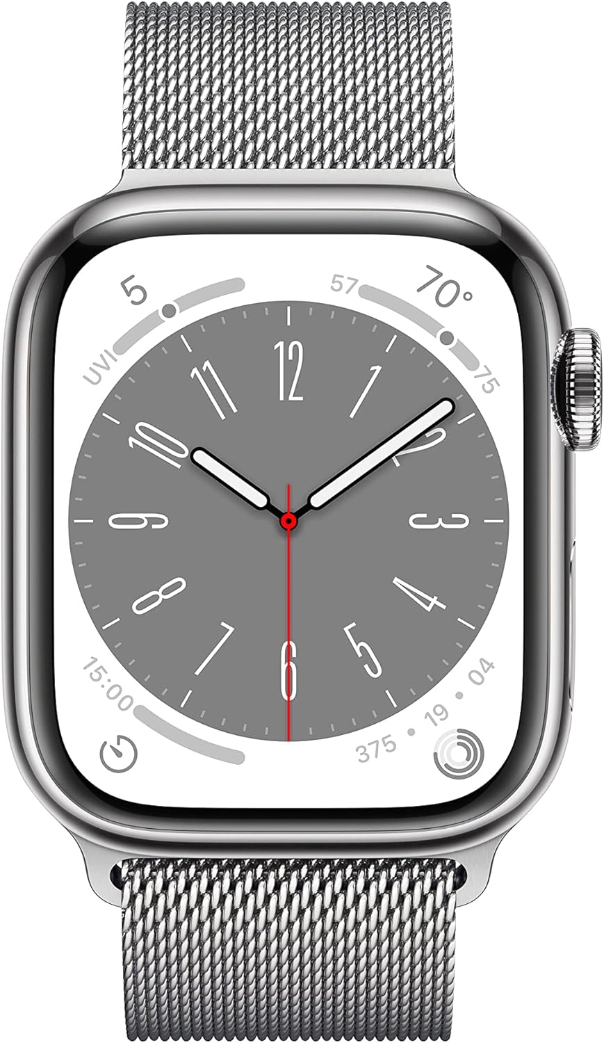 Apple Watch Series 8 (GPS+LTE) 41mm Silver Stainless Steel Case &amp; Milanese Loop (Pre-Owned)