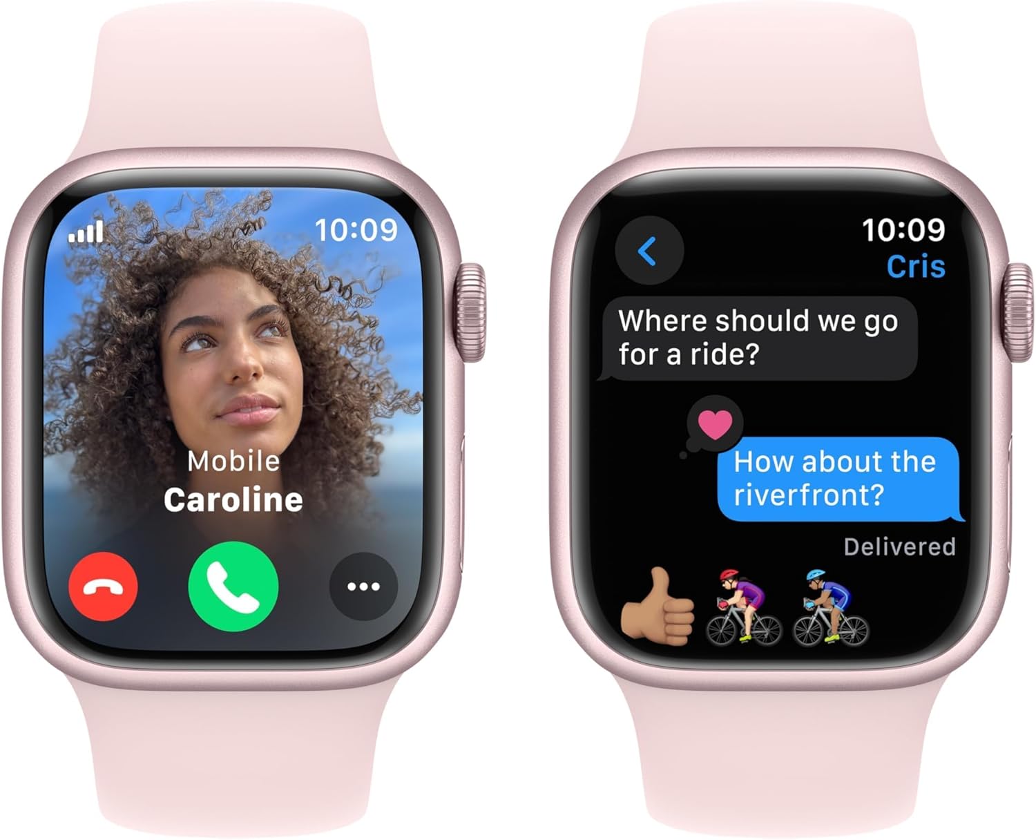 Apple Watch Series 9 (GPS + LTE) 41MM Pink Aluminum Case Light Pink Sport Band (Refurbished)
