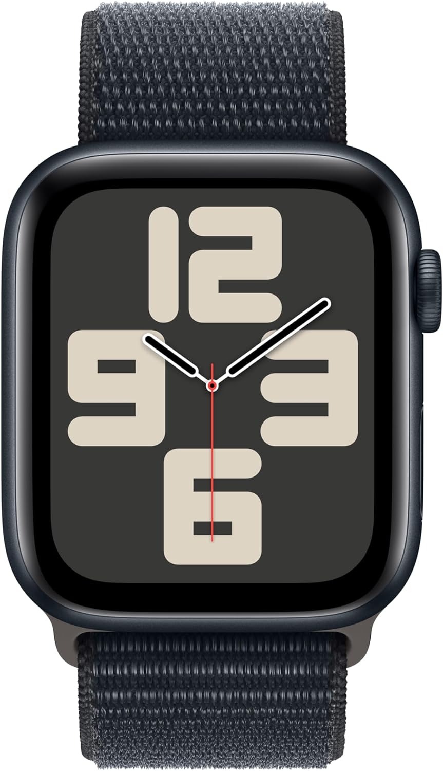 Apple Watch Series SE 2nd Gen (GPS) 44mm Midnight Aluminum Case Black Sport Band (Refurbished)