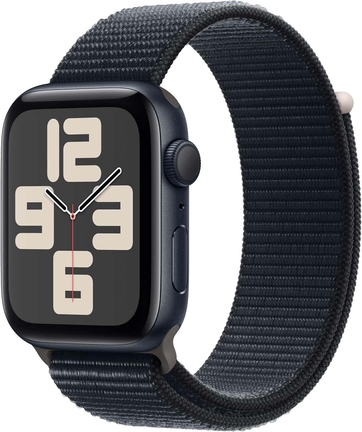 Apple Watch Series SE 2nd Gen (GPS) 44mm Midnight Aluminum Case Black Sport Band (Certified Refurbished)