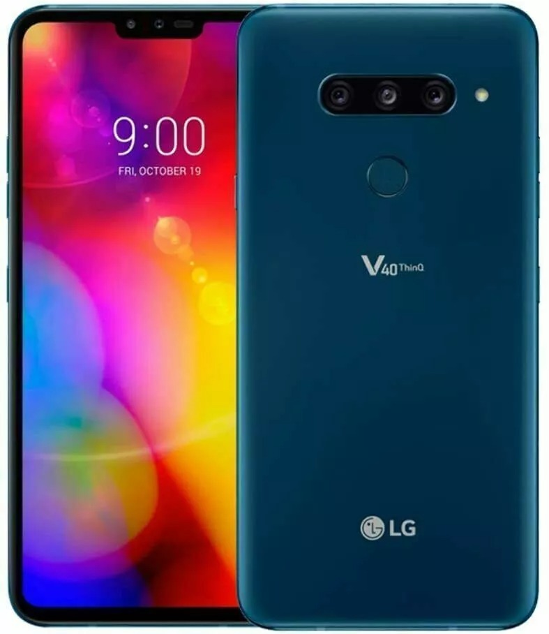 LG V40 64GB (Unlocked) - Moroccan Blue (Certified Refurbished)