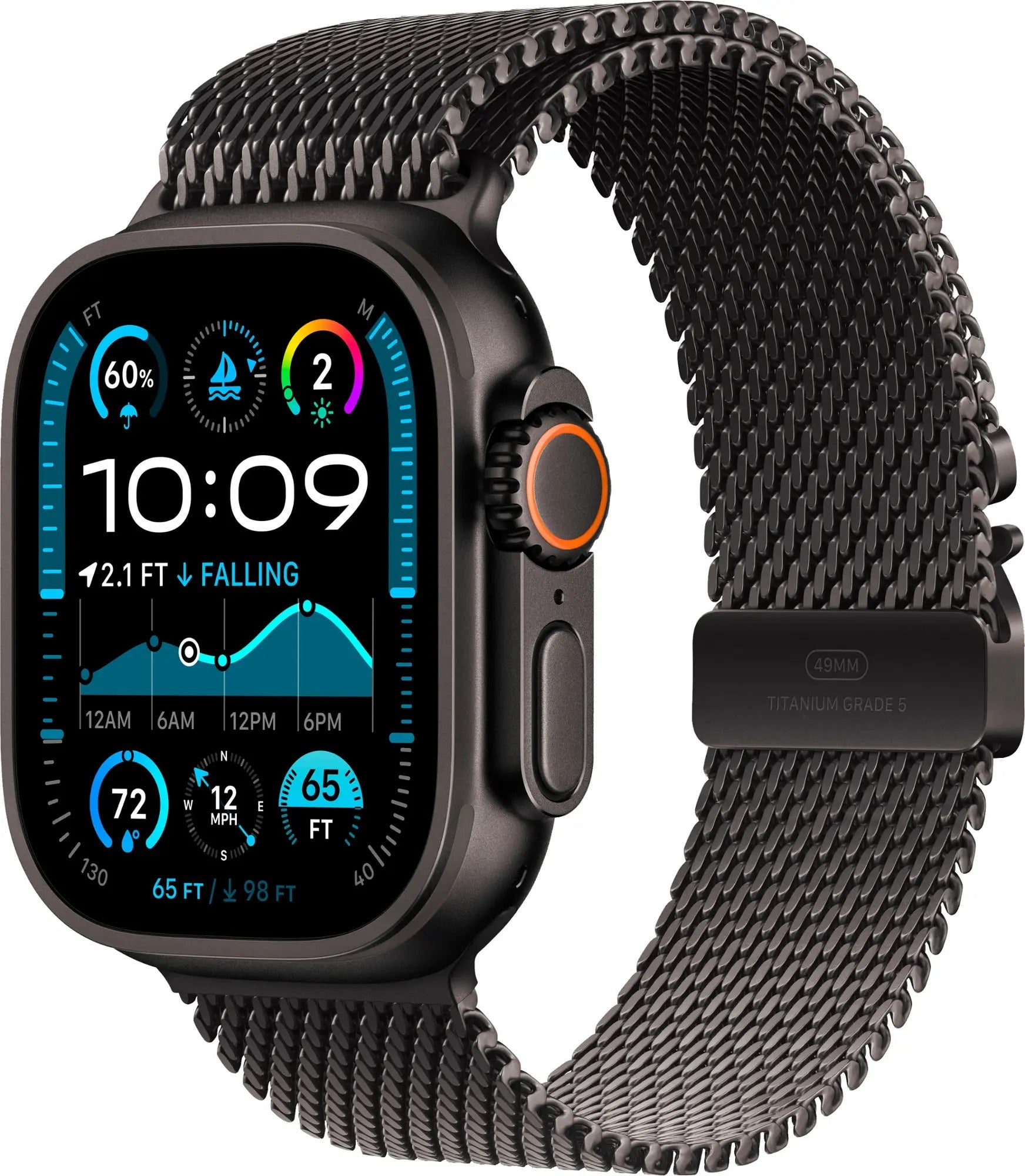 Apple Watch Ultra 2 (GPS + LTE) 49MM Black Titanium Case Black Milanese Loop (Pre-Owned)