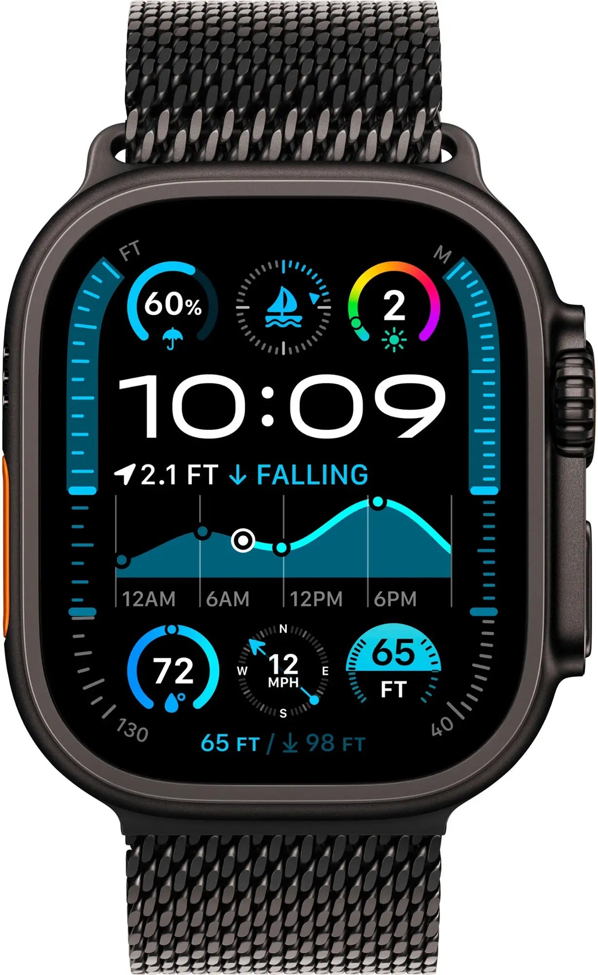 Apple Watch Ultra 2 (GPS + LTE) 49MM Black Titanium Case Black Milanese Loop (Pre-Owned)