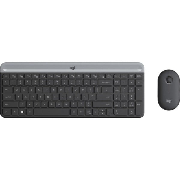 Logitech MK470 Full-size Wireless Scissor Keyboard and Mouse Bundle - Black/Gray (Refurbished)