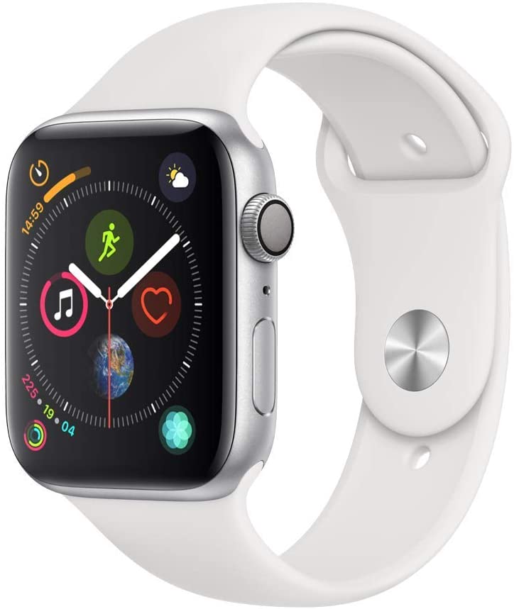Apple Watch Series 4 GPS w/ 44MM Silver Aluminum Case & White Sport Band (Pre-Owned)