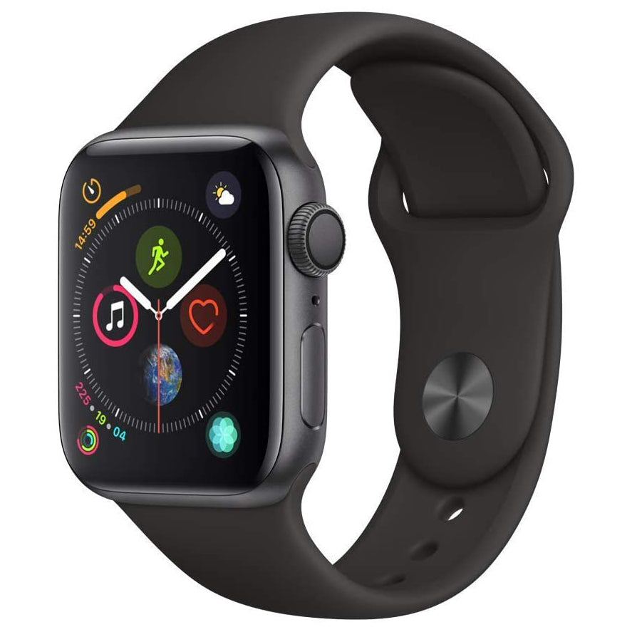 Apple Watch Series 4 GPS w/ 44MM Space Gray Aluminum Case &amp; Black Sport Band (Pre-Owned)