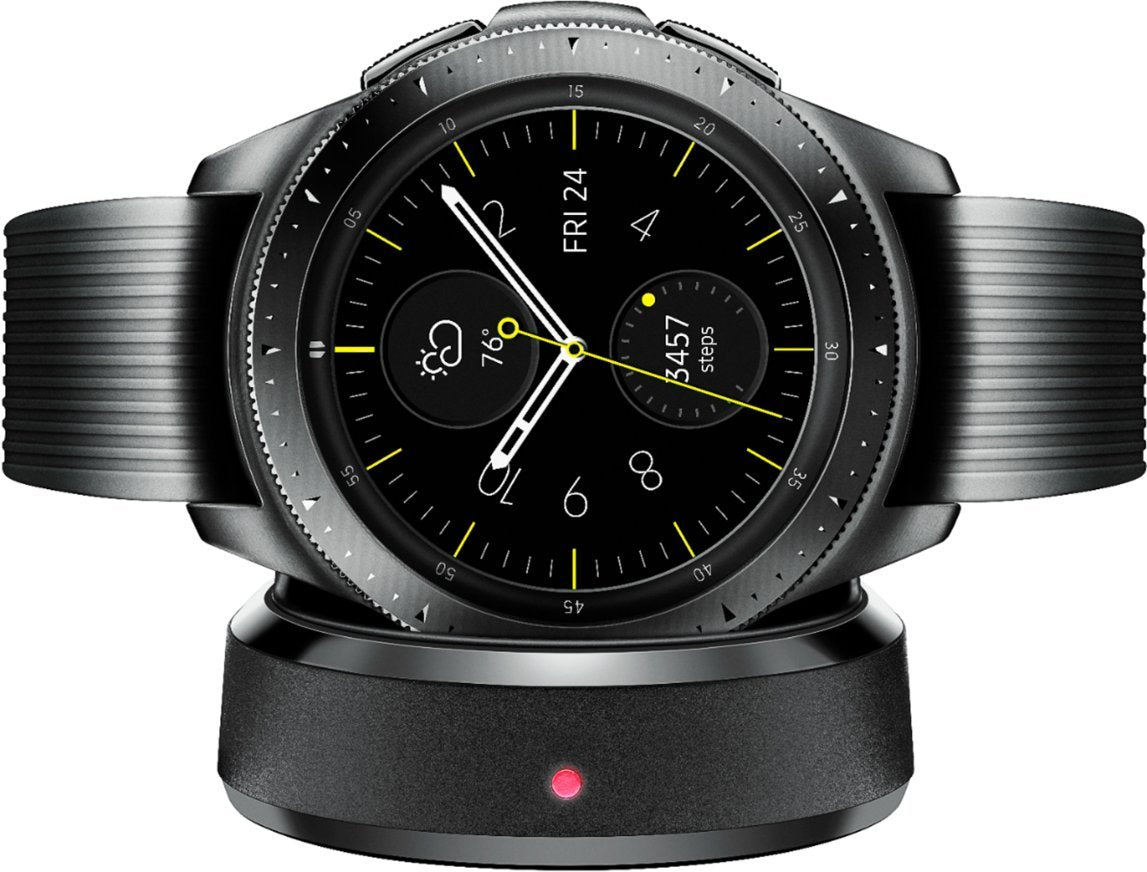 Samsung Galaxy Watch GPS & Bluetooth w/ 42mm Black Case & Black Rubber Band (Refurbished)