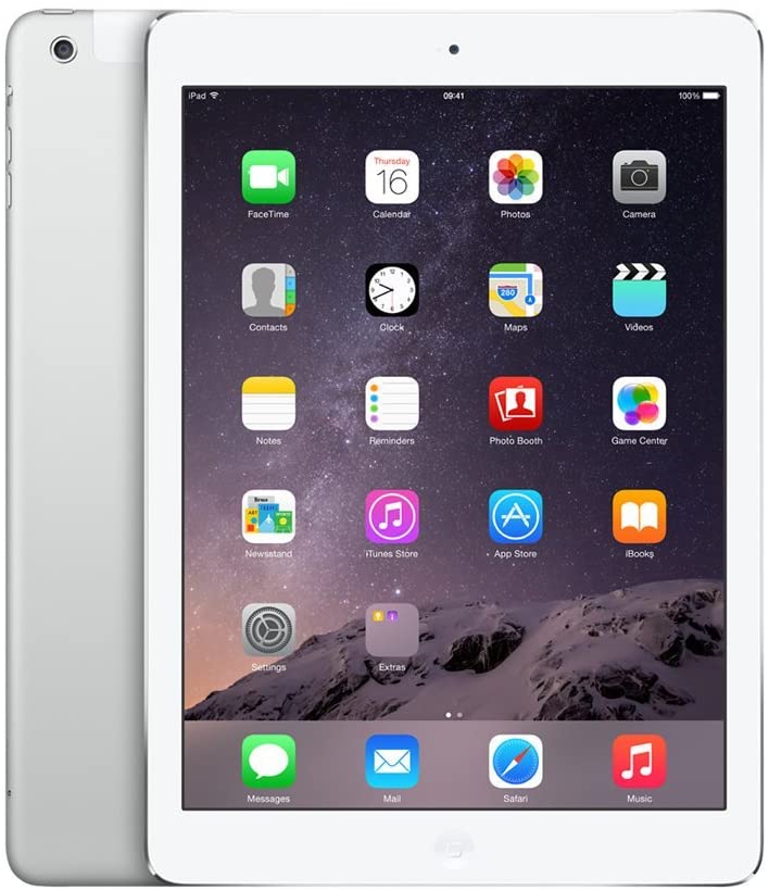 Apple iPad Air 2nd Gen, 9.7-inch, 128GB, WIFI + Unlocked All Carriers - Silver (Pre-Owned)