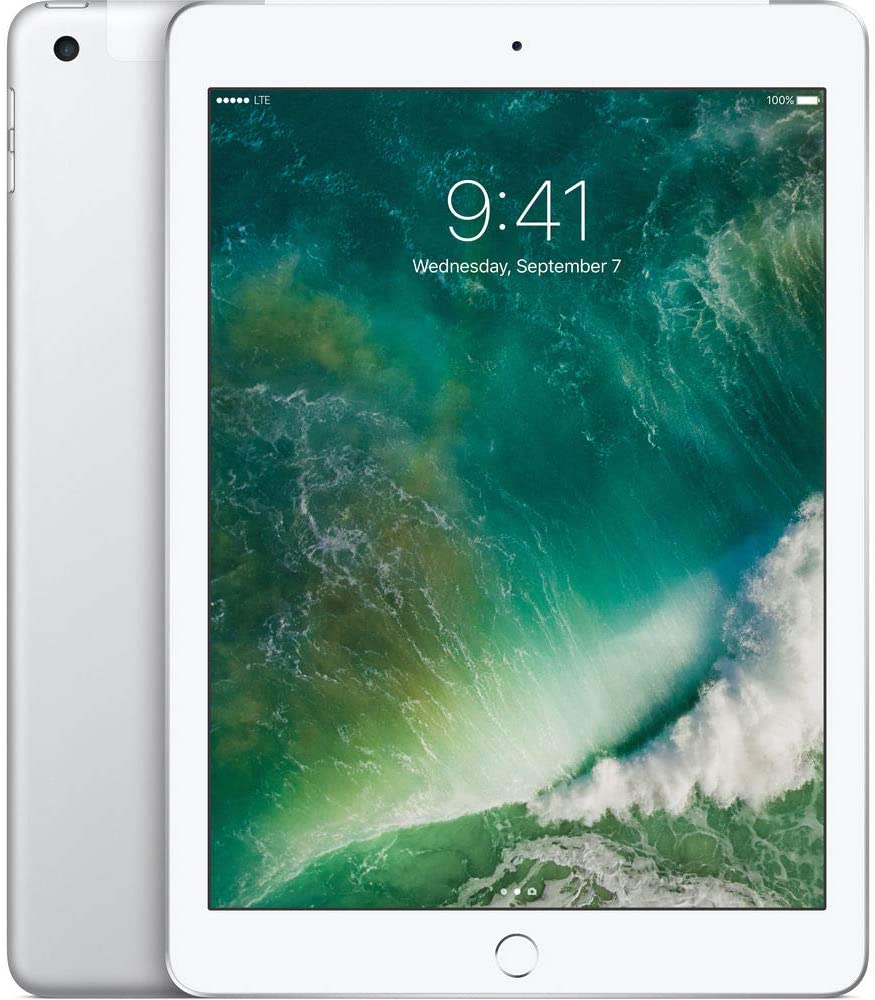 Apple iPad 5th Generation, 9.7", 128GB, WIFI + 4G Unlocked All Carriers - Silver (Refurbished)