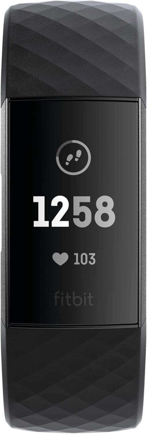 Fitbit Charge 3 Activity Tracker + Heart Rate - Black (Refurbished)
