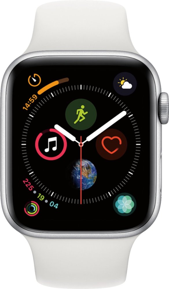 Apple Watch Series 5 GPS w/ 44MM Silver Aluminum Case & White Sport Band (Refurbished)