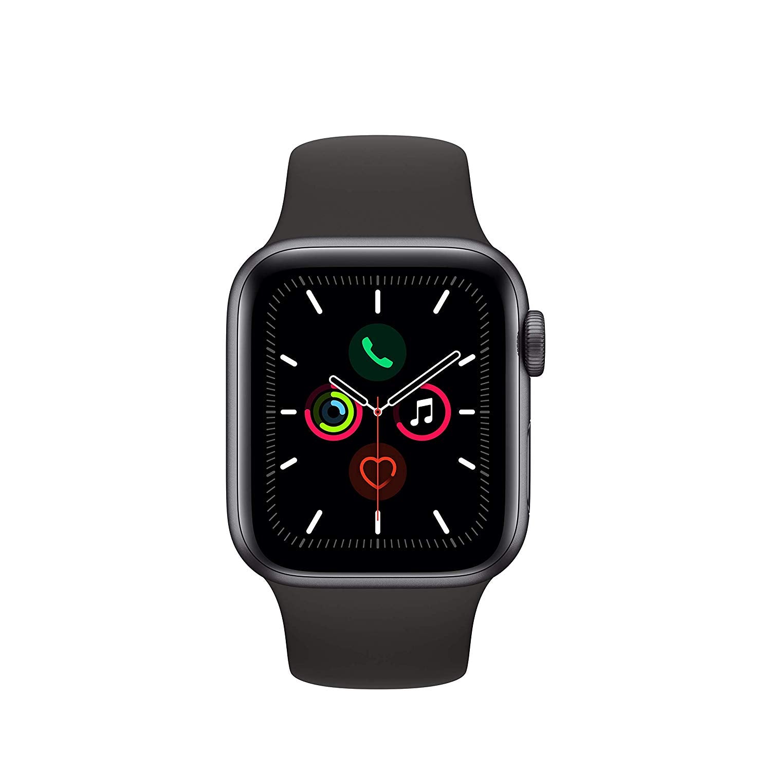 Apple Watch Series 5 GPS w/ 40MM Space Gray Aluminum Case & Black Sport Band (Refurbished)