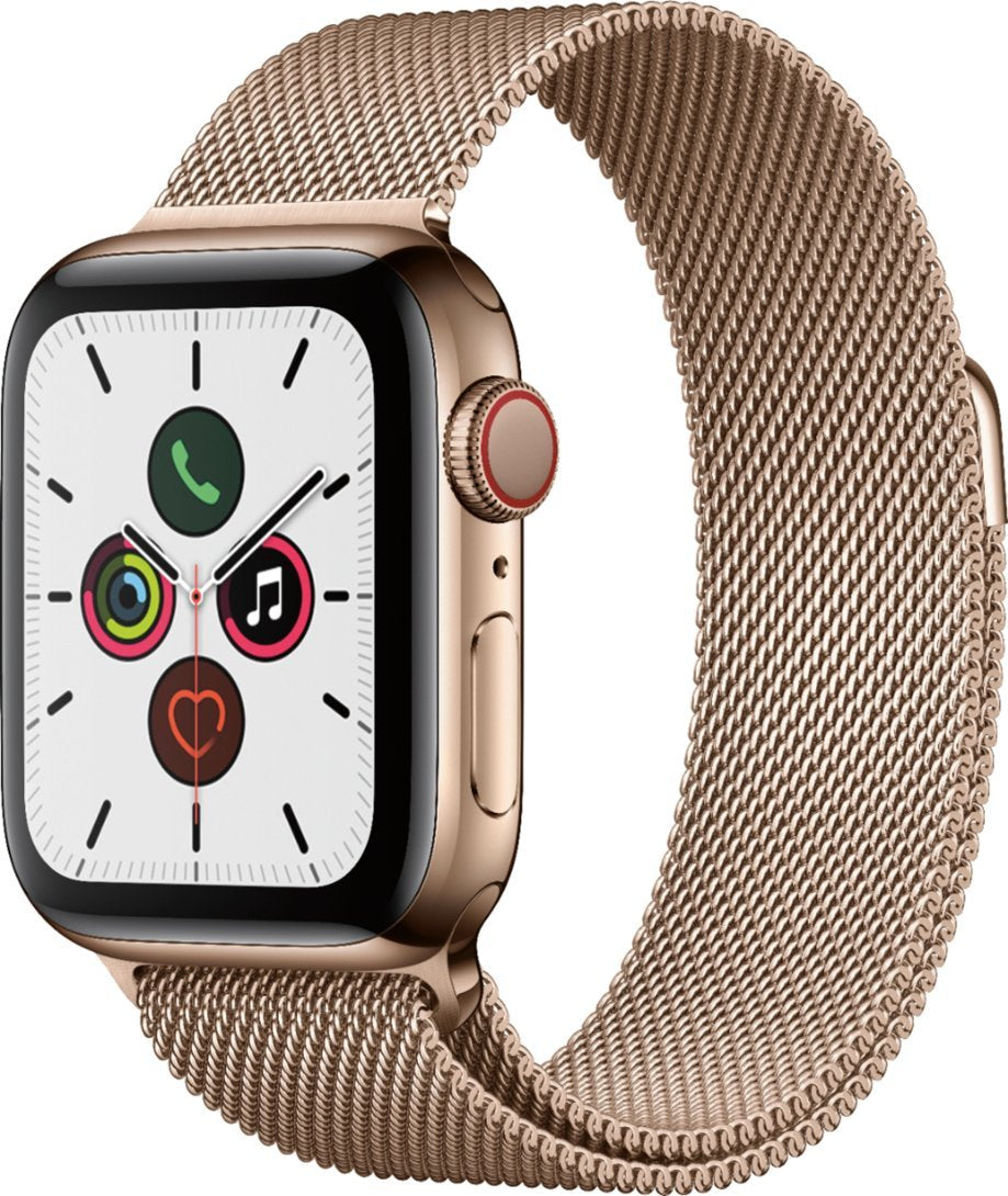 Apple Watch Series 5 (GPS+LTE) 40MM Gold Stainless Steel Case & Milanese Loop (Pre-Owned)
