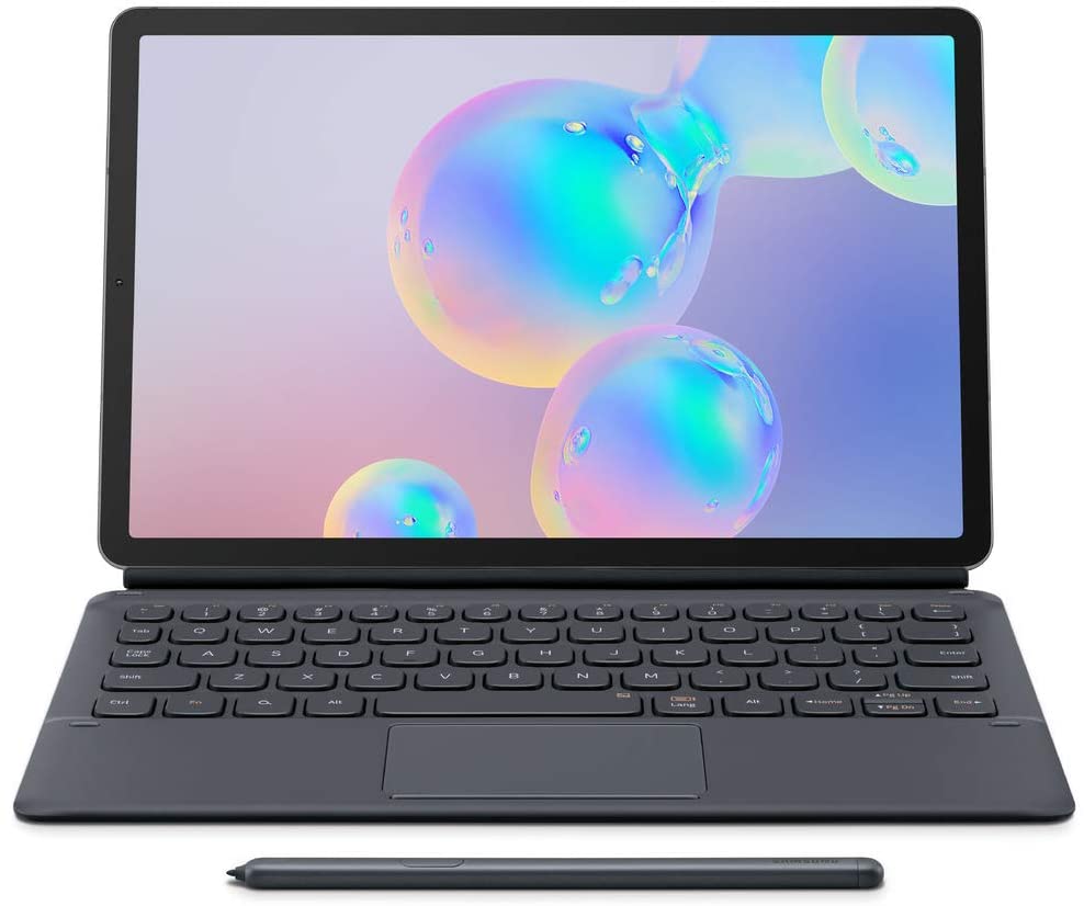 Samsung Galaxy Tab S6 Book Cover Keyboard Case - Gray (Renewed)