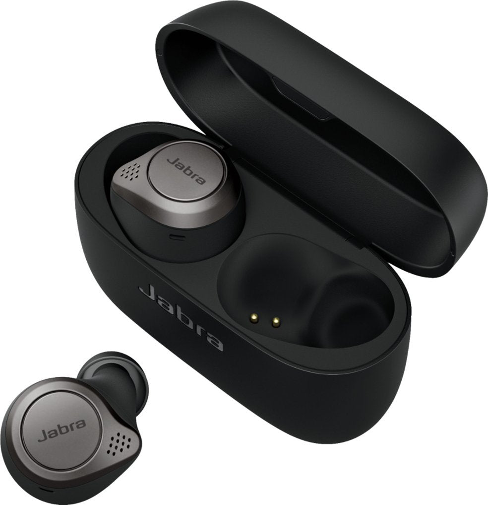 Jabra Elite 75t True Wireless Bluetooth Earbuds with Charging Case - Black (Pre-Owned)