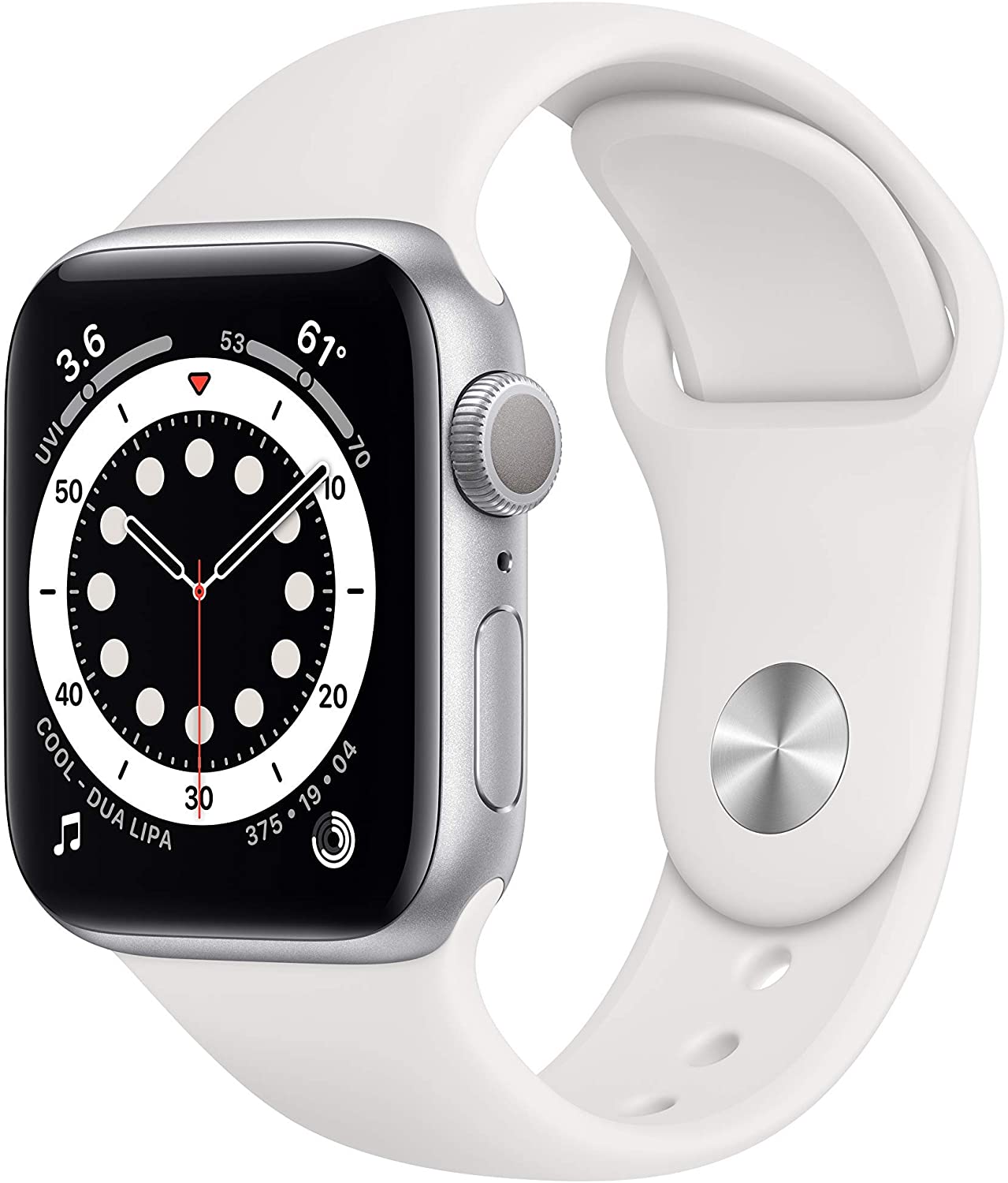 Apple Watch Series 6 GPS w/ 40MM Silver Aluminum Case & White Sport Band (Refurbished)