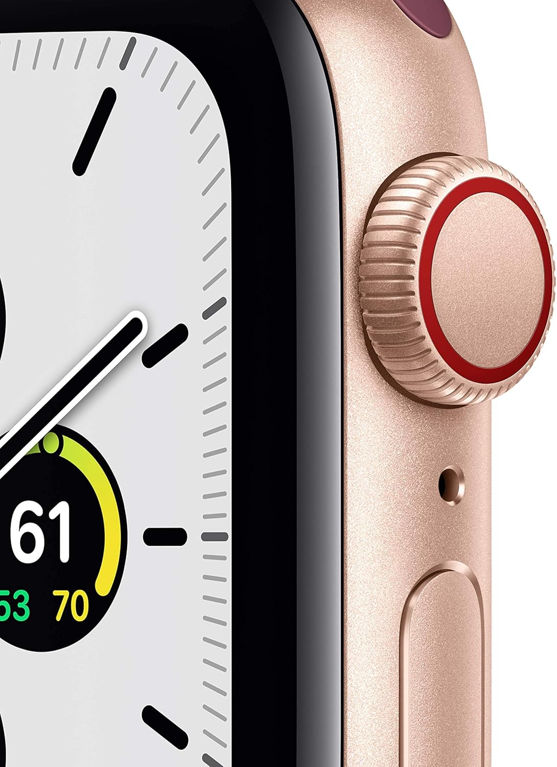 Apple Watch Series SE 1st Gen (GPS+LTE) 44MM Gold Aluminum Case Plum Sport Loop (Renewed)
