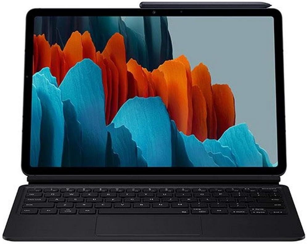 Samsung Book Cover Keyboard for Samsung Galaxy Tab S7+ Plus - Black (Certified Refurbished)