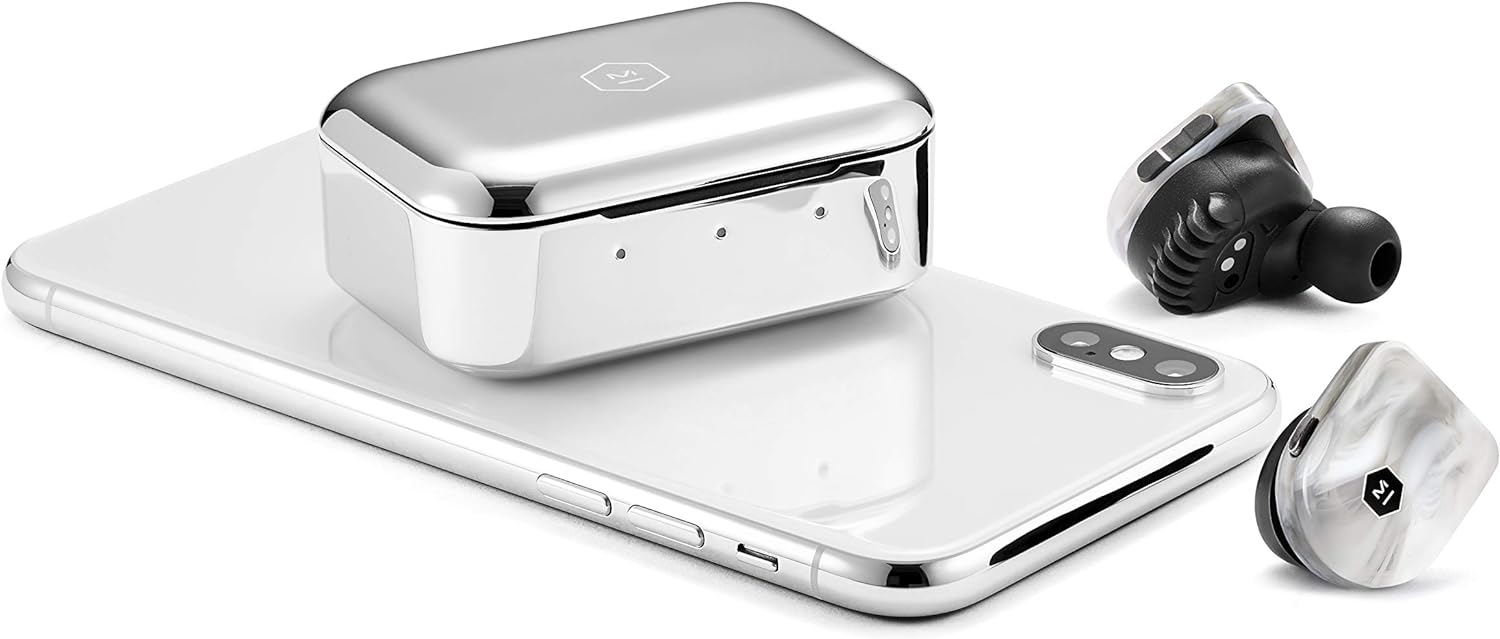 Master & Dynamic MW07 In-Ear True-Wireless Earbuds - White Marble (Refurbished)