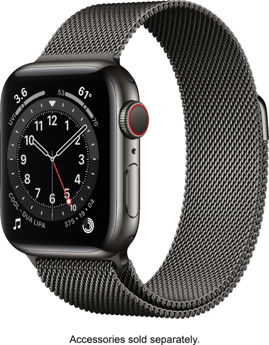 Apple Watch Series 6 (GPS+LTE) 40MM Graphite Stainless Steel Case Milanese Loop (Certified Refurbished)