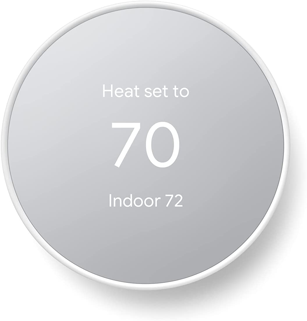 Google Nest Smart Thermostat for Home - Programmable WIFI Thermostat - Snow (Refurbished)