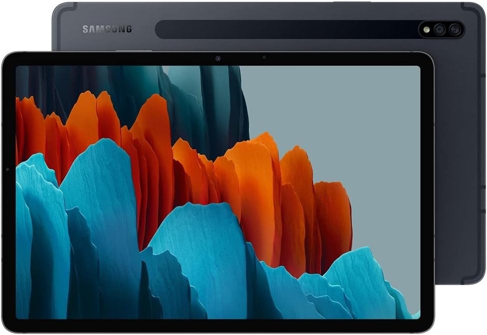 Samsung Galaxy Tab S7+ 5G, No S-Pen Mystic Black - 128GB, (Wifi + LTE)(Unlocked) (Refurbished)