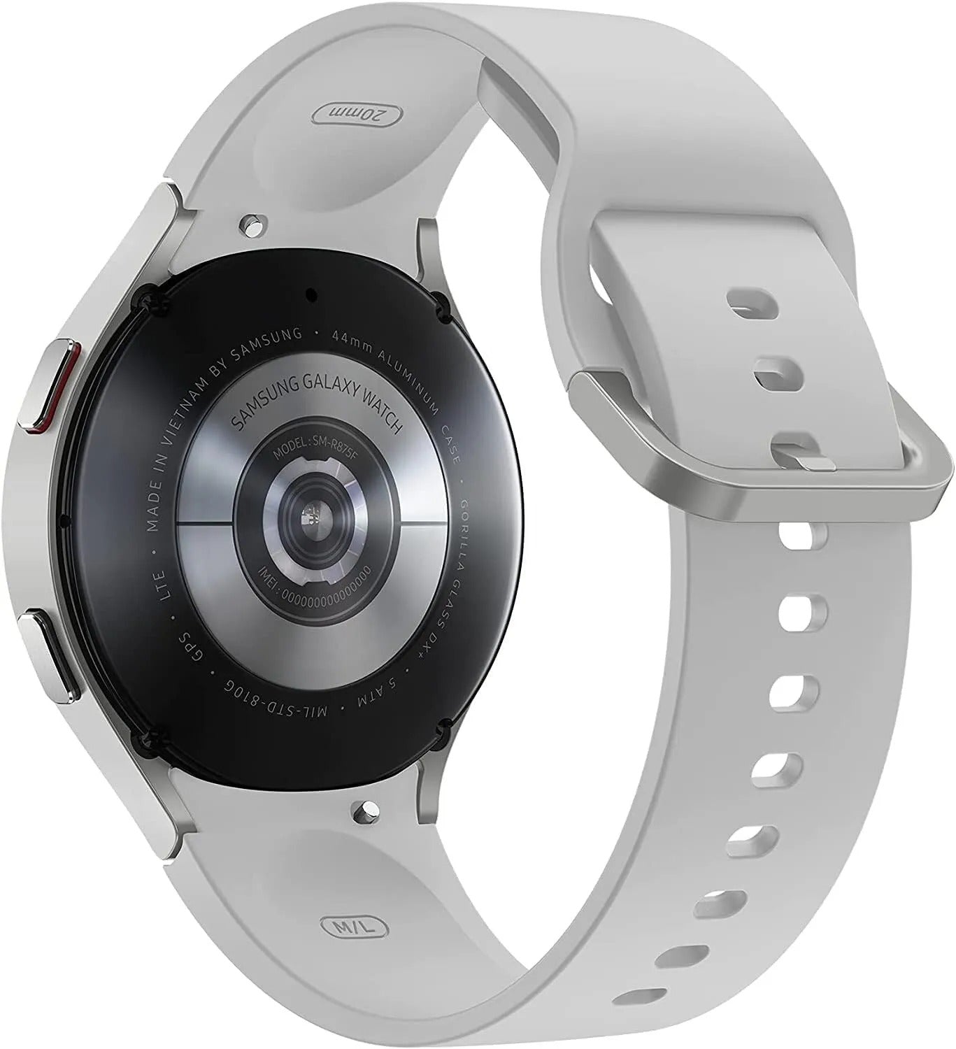 Samsung Galaxy Watch4 (WIFI, LTE, 44mm) Silver Case & White Rubber Band (Refurbished)