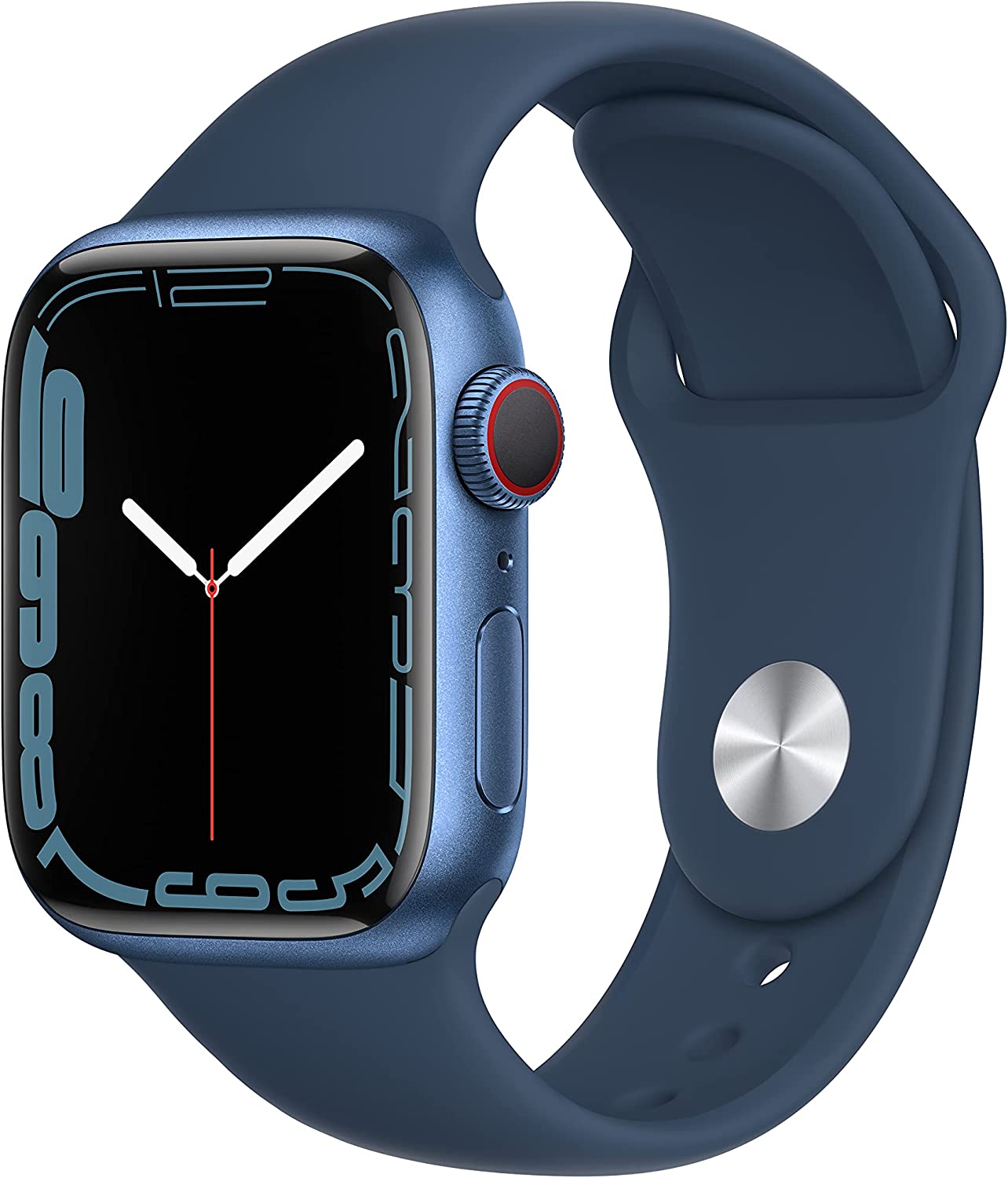 Apple Watch Series 7 (2021) 41mm GPS + Cellular - Blue Aluminum Case & Abyss Blue Sport Band (Certified Refurbished)