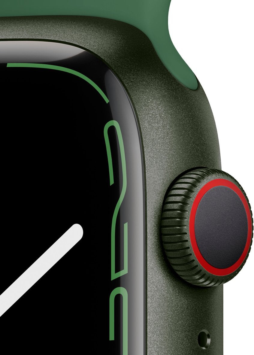 Apple Watch Series 7 (GPS + LTE) 41mm Green Aluminum Case & Clover Sport Band (Refurbished)