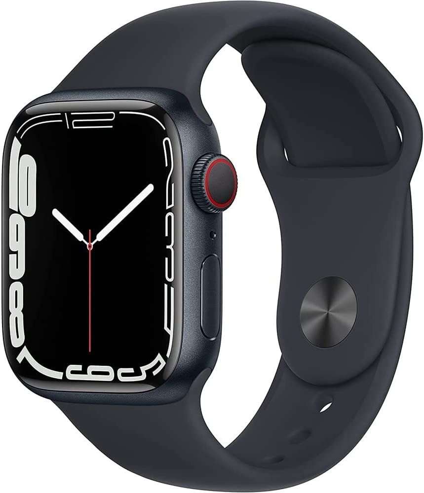 Apple Watch Series 7 (2021) 45mm GPS + Cellular - Midnight Aluminum Case & Black Sport Band (Refurbished)