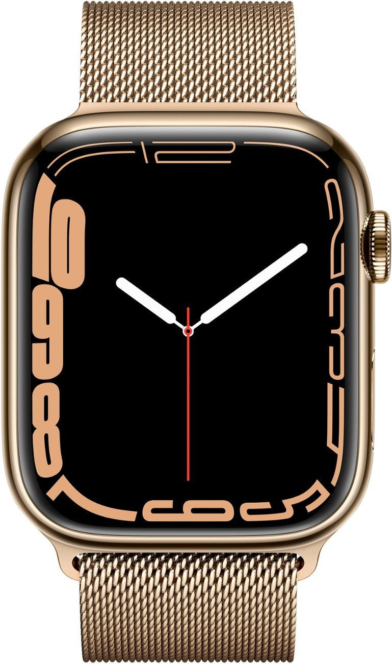 Apple Watch Series 7 (GPS + LTE) 45MM Gold Stainless Steel Case Milanese Loop (Refurbished)