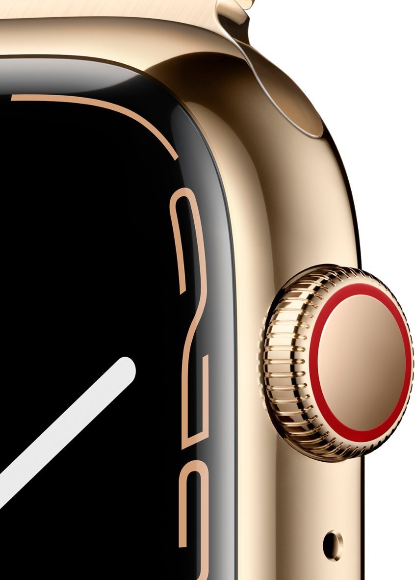 Apple Watch Series 7 (GPS + LTE) 45MM Gold Stainless Steel Case Milanese Loop (Refurbished)