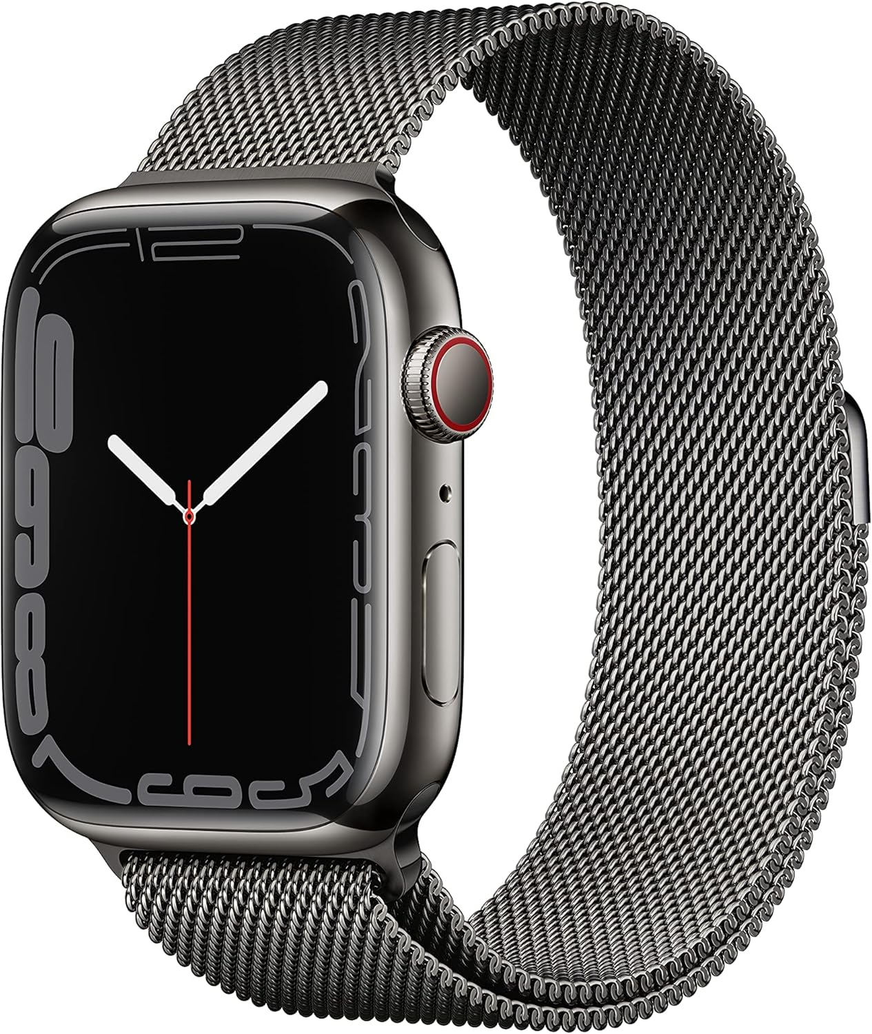 Apple Watch Series 7(GPS + LTE) 45MM Graphite Stainless Steel Case Milanese Loop (Pre-Owned)