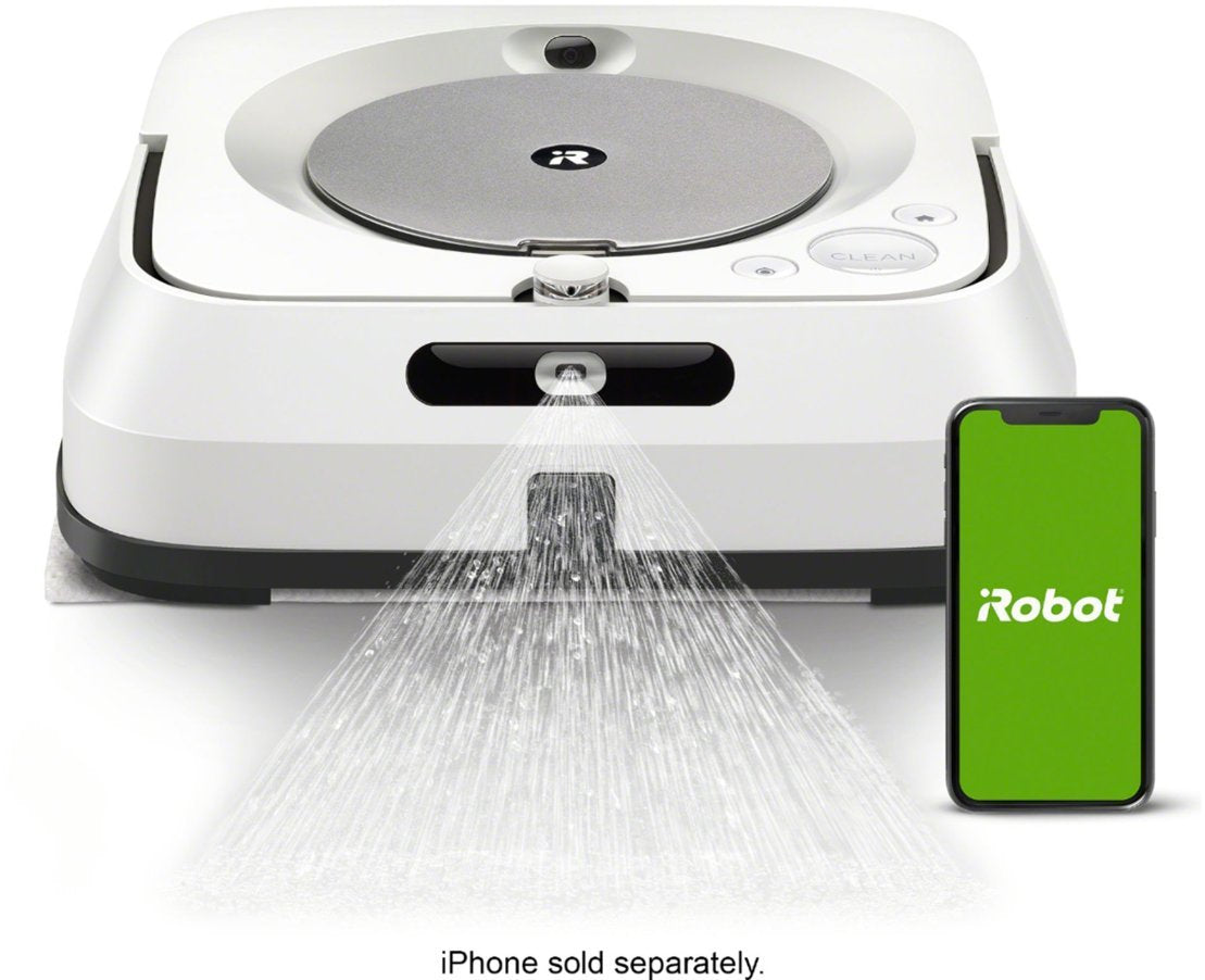 iRobot Braava Jet M6 Wi-Fi Connected Robot Mop - White (Refurbished)