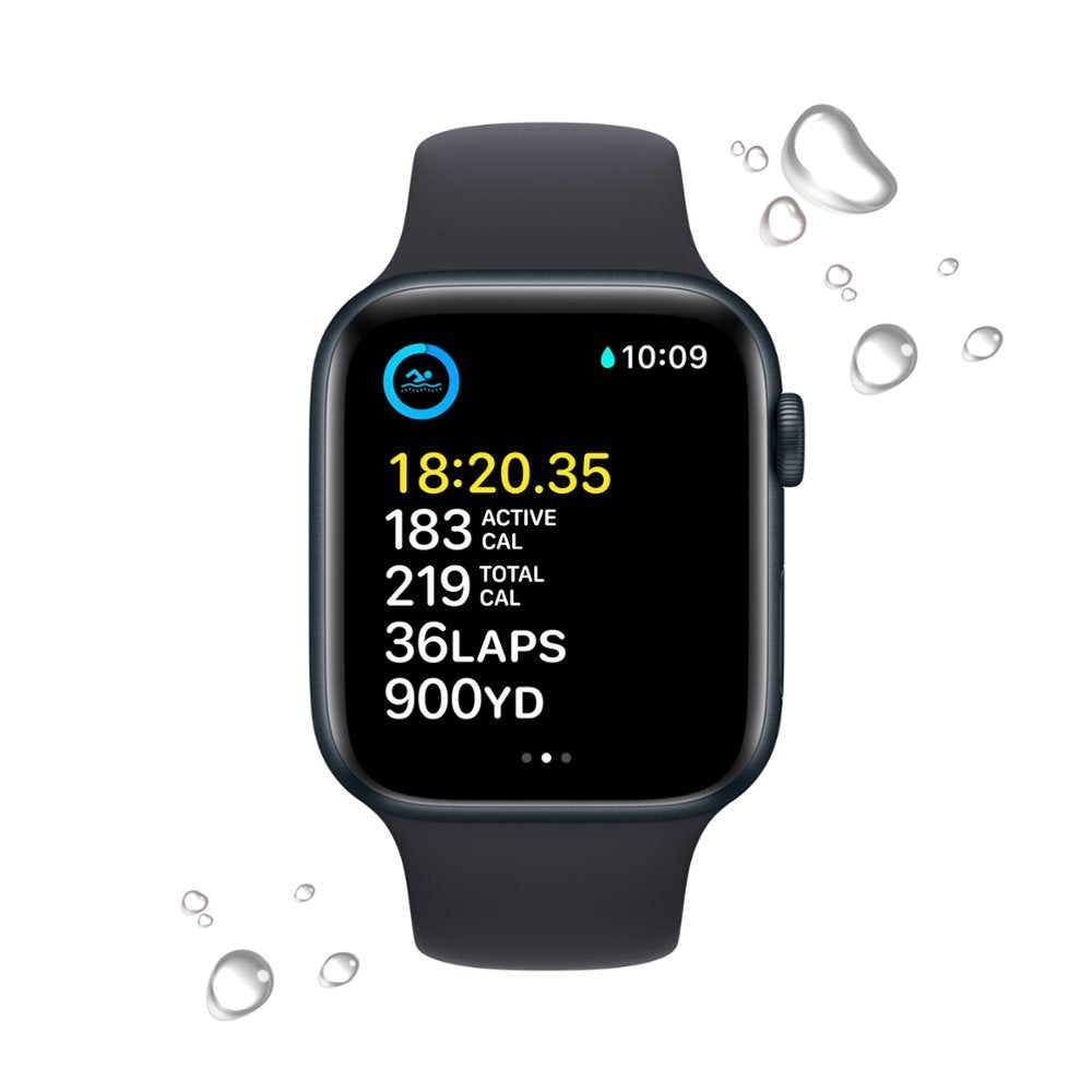 Apple Watch SE 2nd Gen (GPS + LTE) 44mm Midnight Aluminum Case & Black Sport Band (Refurbished)