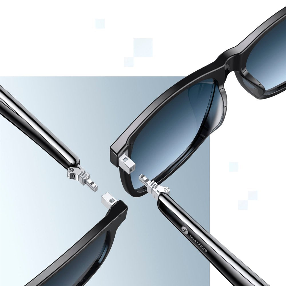 Soundcore by Anker, Frames Wander Bluetooth Audio Smart Glasses - Black (Refurbished)