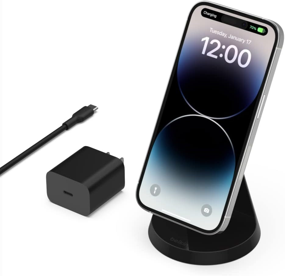Belkin BOOSTCHARGE Magnetic Wireless Charger Stand - Black (Pre-Owned)