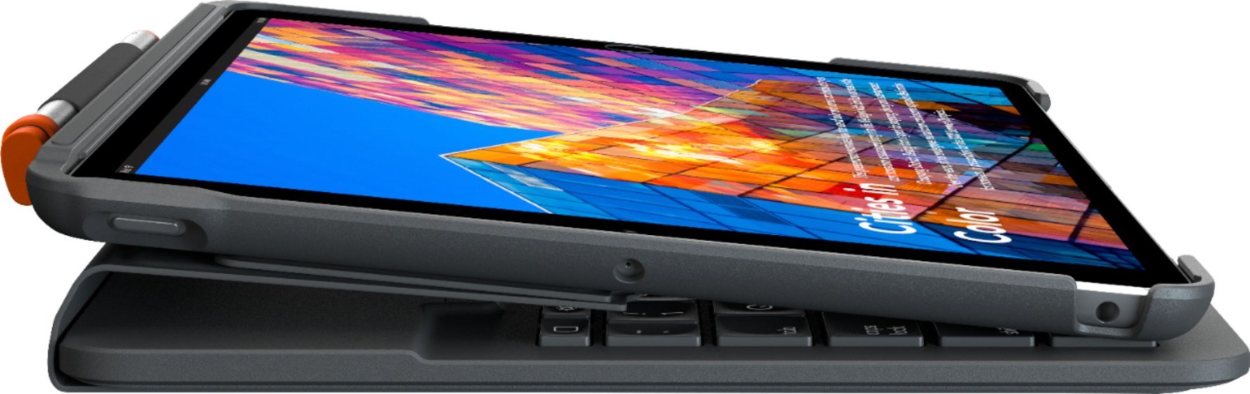 Logitech Slim Keyboard Folio Case for Apple iPad 7th / 8th / 9th Gen - Graphite (Refurbished)