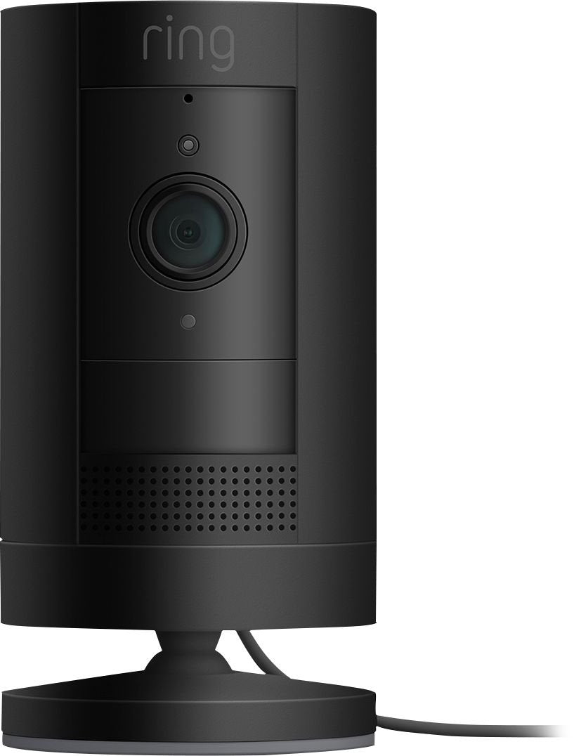 Ring Stick Up Indoor/Outdoor 1080p Wi-Fi Wired Security Camera - Black (Refurbished)