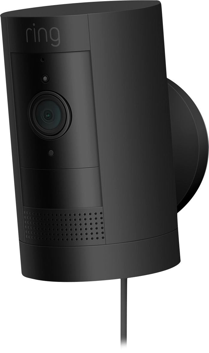 Ring Stick Up Indoor/Outdoor 1080p Wi-Fi Wired Security Camera - Black (Refurbished)