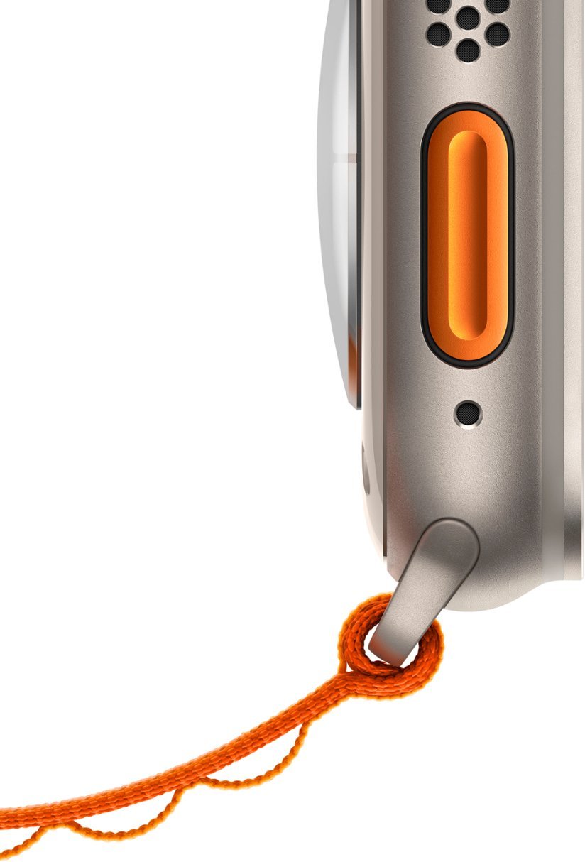 Apple Watch Series Ultra - Titanium Case w/ Medium Orange Alpine Loop, Unlocked, 49mm - Refurbished