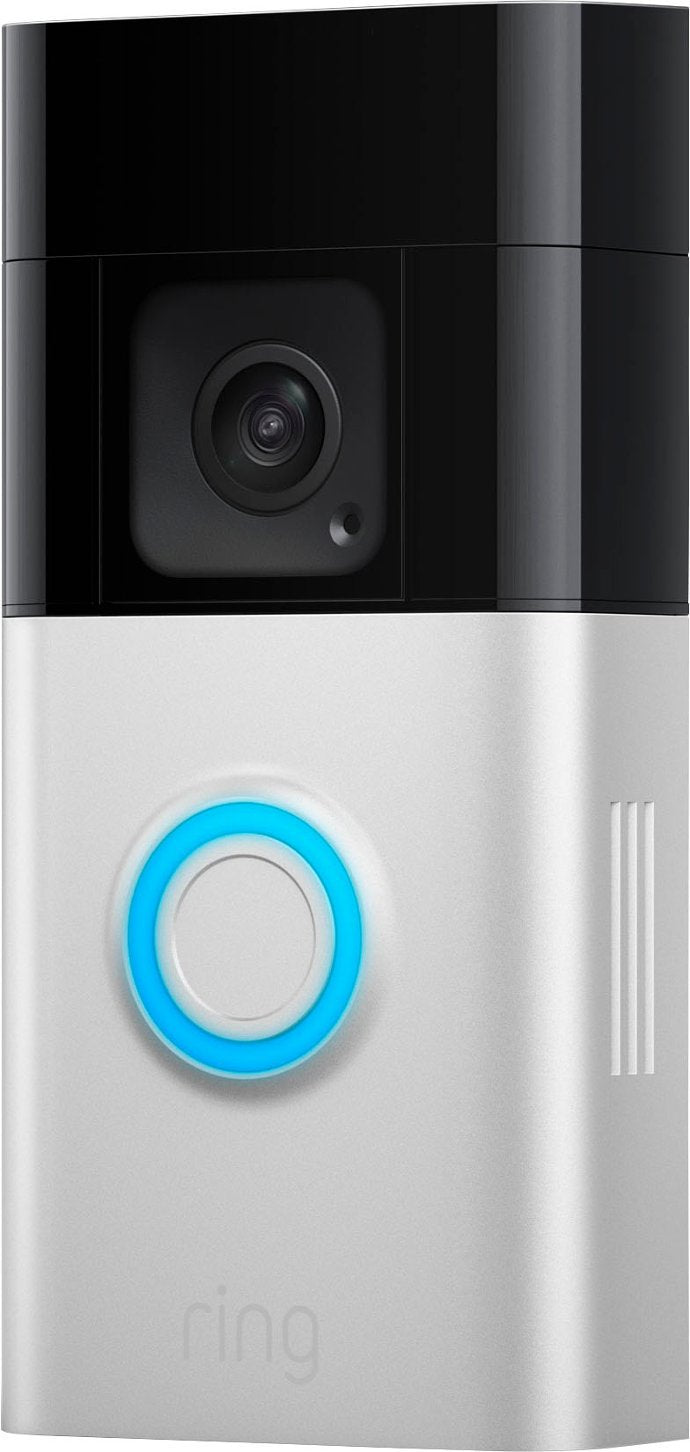 Ring Battery Doorbell Plus Smart Doorbell w/Head to Toe View - Satin Nickel (Pre-Owned)