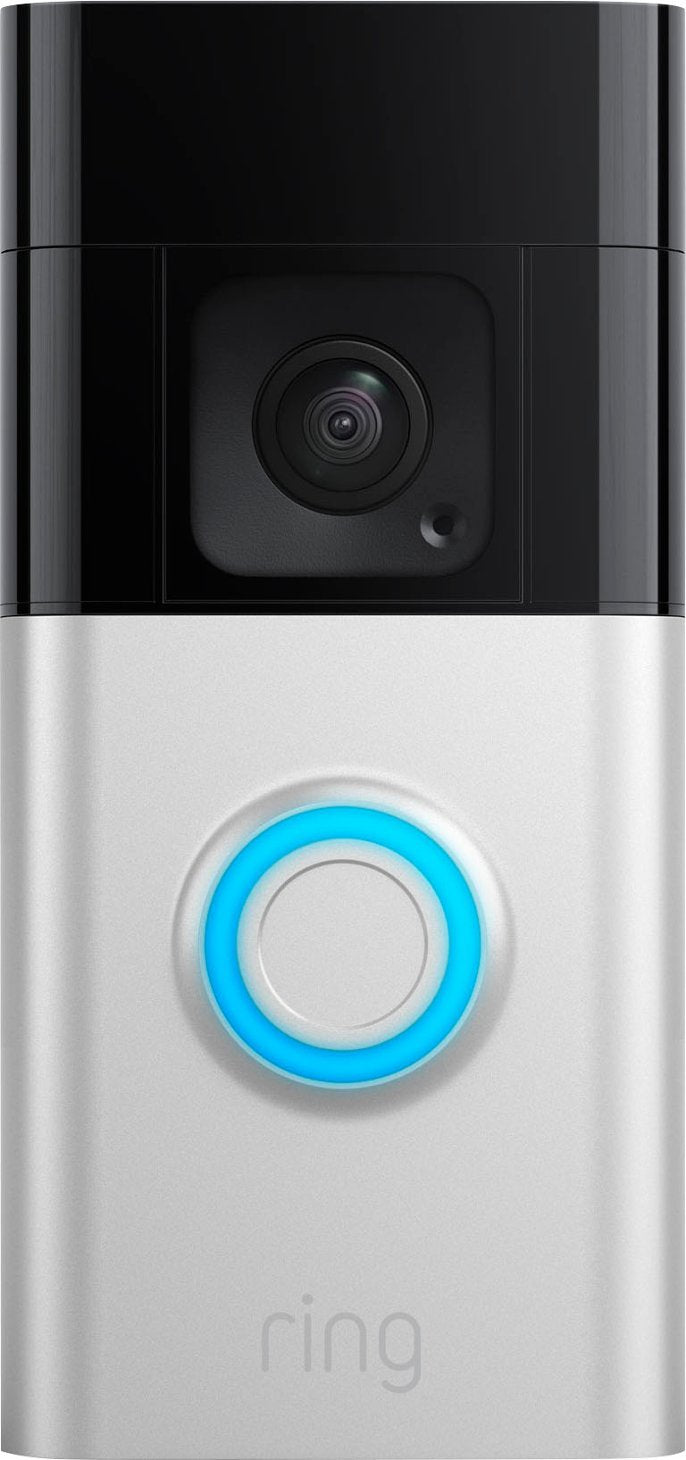 Ring Battery Doorbell Plus Smart Doorbell w/Head to Toe View - Satin Nickel (Pre-Owned)