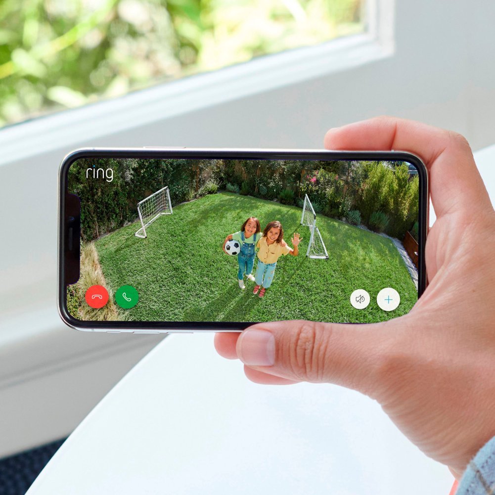 Ring Spotlight Cam Plus Outdoor/Indoor 1080p Plug-In Surveillance Camera - Black (Refurbished)