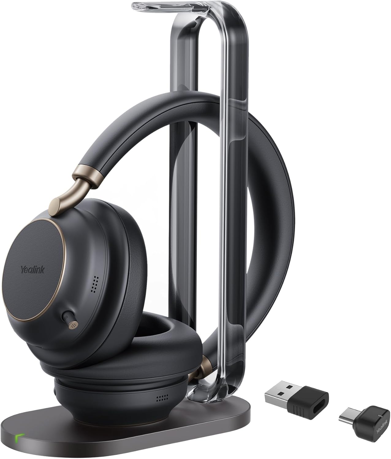 Yealink BH76 Bluetooth Headset with Charging Stand - Black (Refurbished)