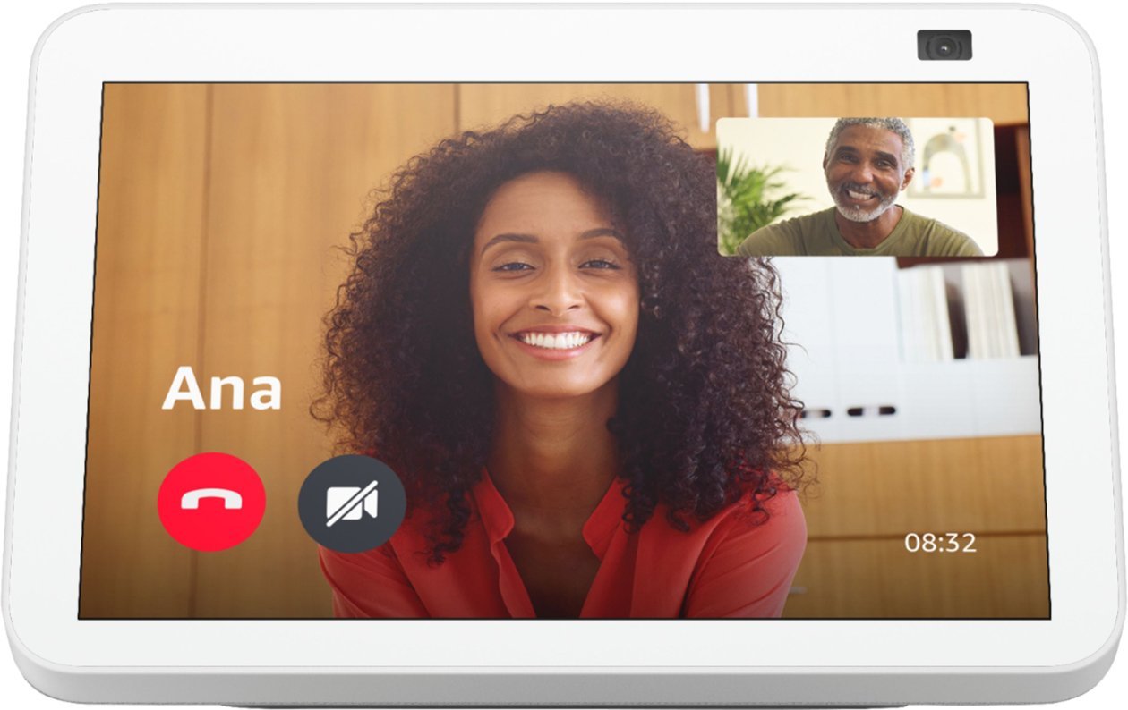 Amazon Echo Show 8 (2nd Gen) HD smart display with Alexa - Glacier White (Refurbished)