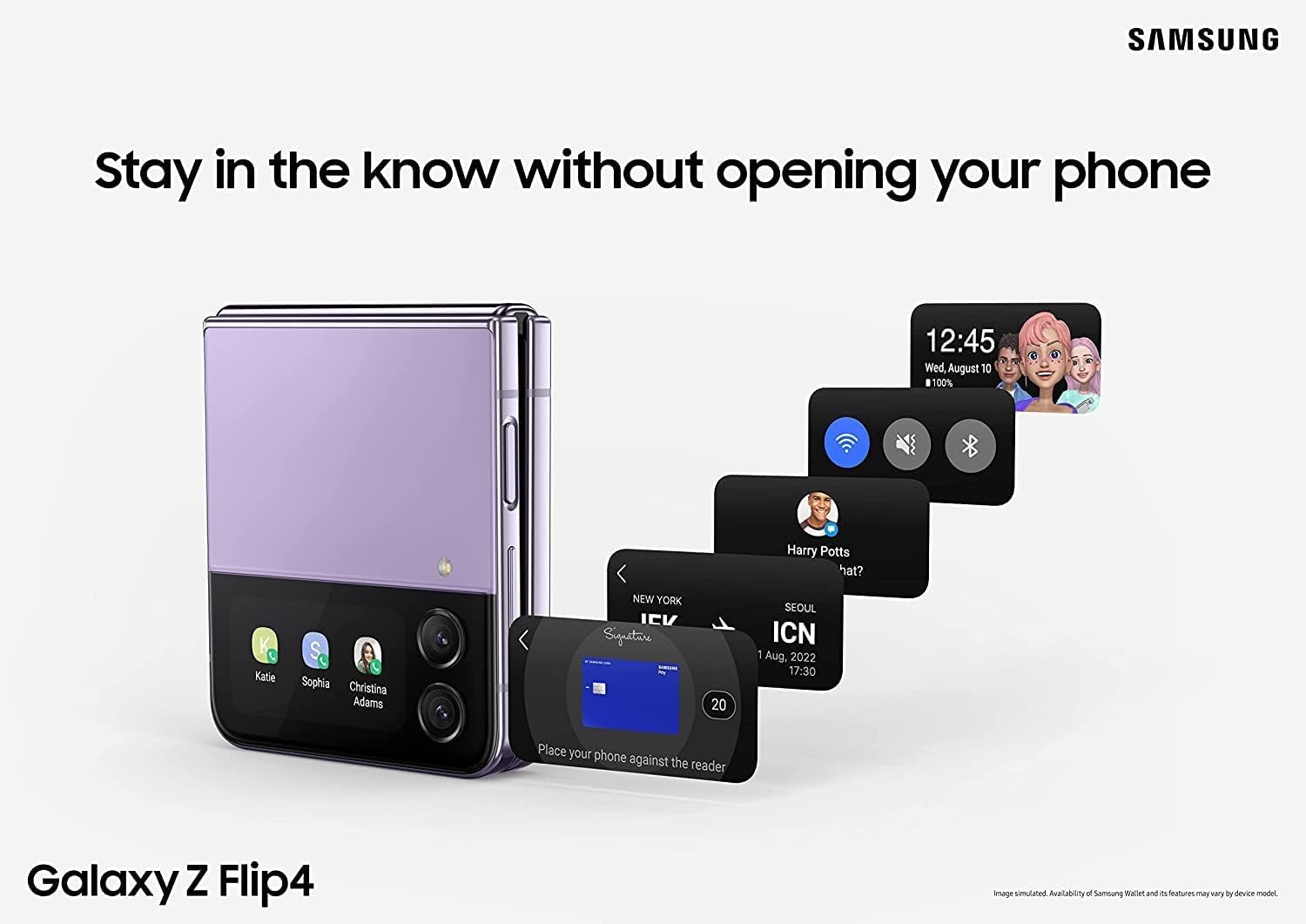 Samsung Galaxy Z Flip 4 Factory Unlocked, 256GB Storage - Bora Purple (Refurbished)