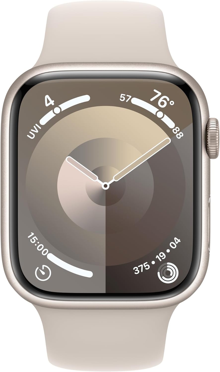 Apple Watch Series 9 (GPS) 45mm Starlight Aluminum Case Starlight Sport Band (Refurbished)