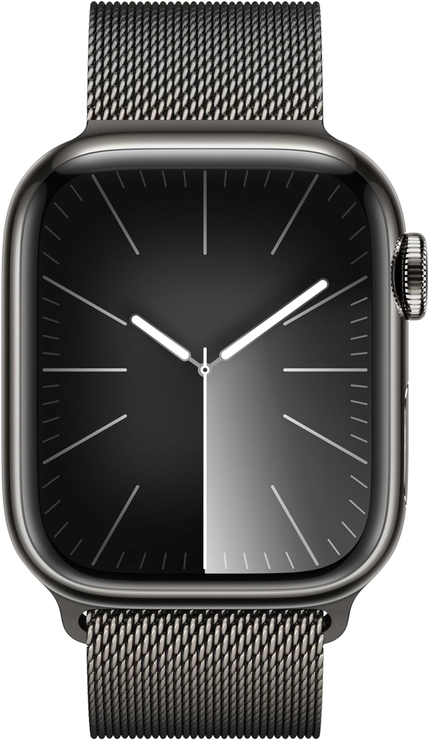Apple Watch Series 9 - Graphite Stainless Steel Case w/ Milanese Loop, Unlocked, 41MM - Refurbished